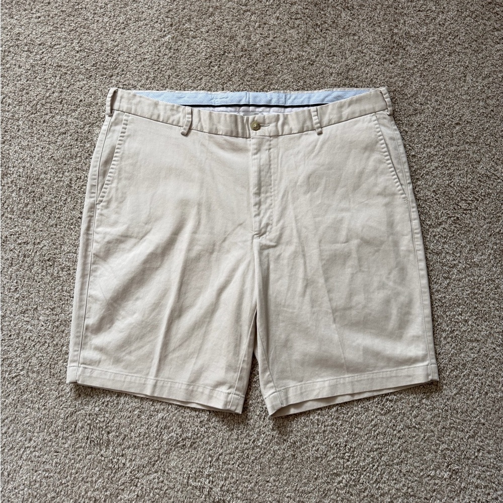 Peter Millar Men’s Shorts Size 38 Beige Pima Cotton Stretch Golf Casual